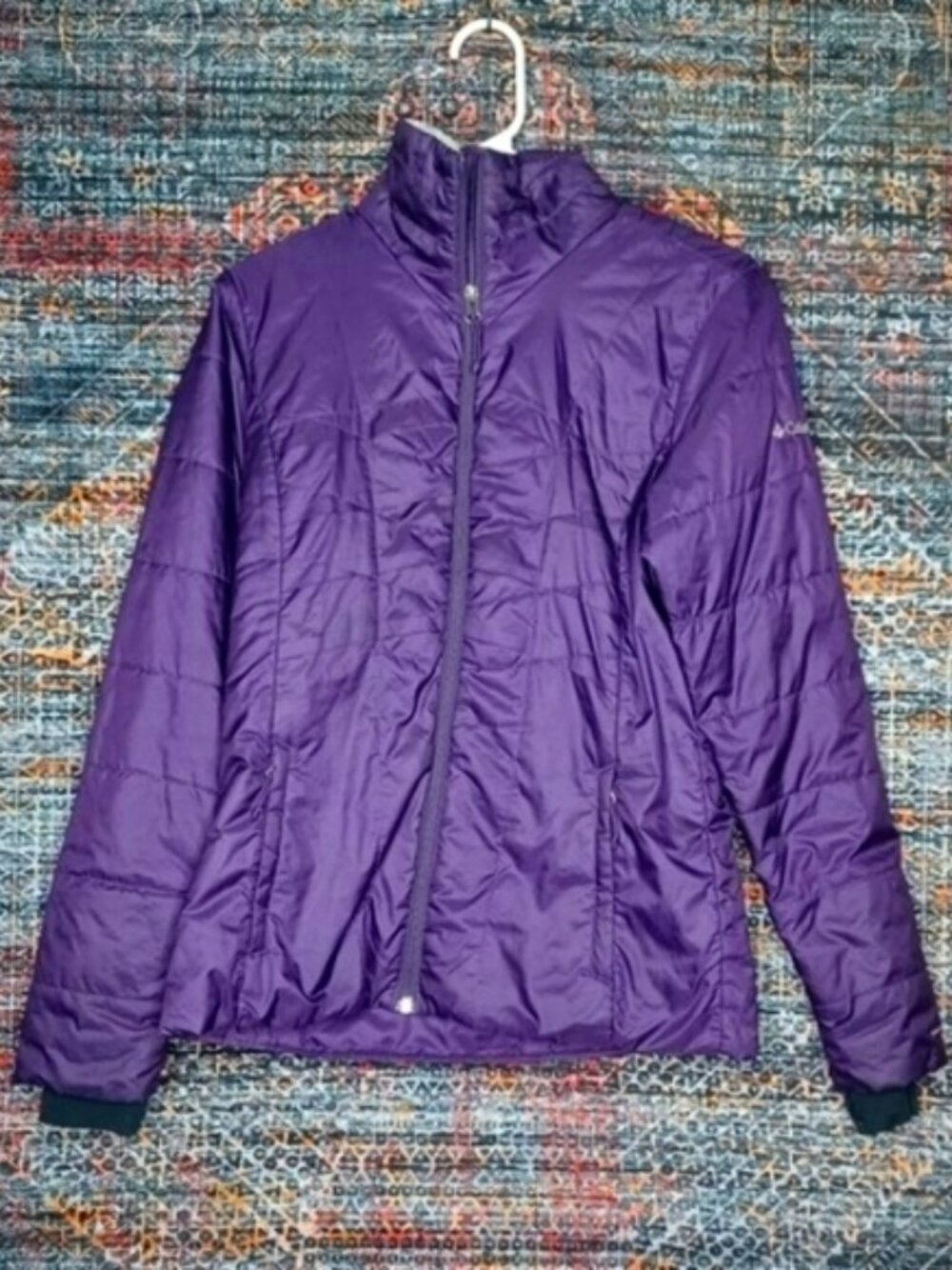 Columbia womens solid eggplant Omni Heat jacket S